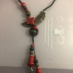 Handmade porcelain necklace sweater chain